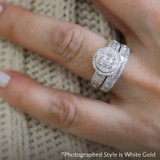 Photo of Weston 1 1/5 CT. T.W. Diamond Fancy Cluster Bridal Set 10K Yellow Gold [BR253Y-C000]