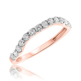 Photo of Mira 3/4 ct tw. Diamond Wedding Band Set 14K Rose Gold [BT409RL]