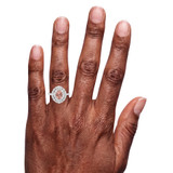 Photo of Nea 1 1/3 CT. T.W. Morganite and diamond Engagement Ring 14K White Gold [BT231WE-C000] [HT-4]