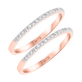 Photo of Otto 1/4 ct tw. Diamond Same Sex Ladies Band Set 14K Rose Gold [WL254R]