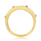 Photo of Fatima 1/2 ct tw. Black Diamond (Treated) Same Sex Mens Band Set 14K Yellow Gold [BT220YM]