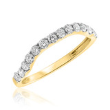Photo of Mira 3/4 ct tw. Diamond Wedding Band Set 10K Yellow Gold [BT409YL]