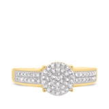 Photo of Otto 1/2 CT. T.W. Diamond Round Cluster Bridal Set 10K Yellow Gold [BT254YE-C000]
