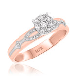 Photo of Luca 1/2 ct tw. Diamond Round Cluster Trio Set 10K Rose Gold [BT247RE-C000]