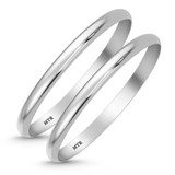 Photo of Hudson Comfort Fit-2mm Same Sex Ladies Band Set 14K White Gold [WL347W]