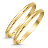 Photo of Hudson Comfort Fit-2mm Same Sex Ladies Band Set 14K Yellow Gold [WL347Y]