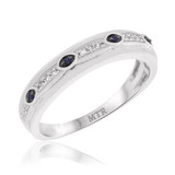 Photo of Farida 1/5 ct tw. Diamond Same Sex Mens Band Set 10K White Gold [BT222WM]