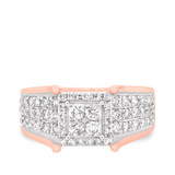 Photo of River 2 ct tw. Diamond Princess Cluster Trio Set 10K Rose Gold [BT248RE-C000]