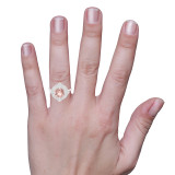 Photo of Lulu 1 3/4 Carat T.W. Morganite and diamond Engagement Ring 14K White Gold [BT234WE-C000] [HT]