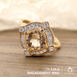 Photo of Lulu 1 3/4 Carat T.W. Morganite and diamond Engagement Ring 14K White Gold [BT234WE-C000]