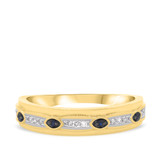 Photo of Farida 1/5 ct tw. Diamond Same Sex Mens Band Set 14K Yellow Gold [BT222YM]