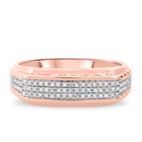 Photo of Winsome 3/8 ct tw. Diamond Wedding Band Set 10K Rose Gold [BT413RL]