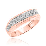 Photo of Winsome 3/8 ct tw. Diamond Wedding Band Set 10K Rose Gold [BT413RL]
