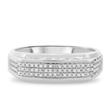 Photo of Winsome 3/8 ct tw. Diamond Wedding Band Set 10K White Gold [BT413WL]
