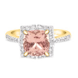 Photo of Milly 2 1/6 Carat T.W. Morganite and diamond Engagement Ring 14K Yellow Gold [BT235YE-C000]