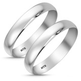 Photo of Hudson Comfort Fit-4mm Same Sex Ladies Band Set 14K White Gold [WL349W]