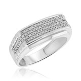Photo of Winsome 3/8 ct tw. Diamond Wedding Band Set 14K White Gold [BT413WM]