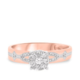 Photo of Luca 1/3 ct tw. Diamond Round Cluster Engagement Ring 10K Rose Gold [BT247RE-C000]