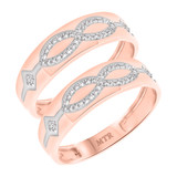 Photo of Luca 1/4 ct tw. Diamond Same Sex Mens Band Set 14K Rose Gold [WM247R]