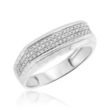 Photo of Winsome 1/7 ct tw. Diamond Ladies Band 10K White Gold [BT413WL]