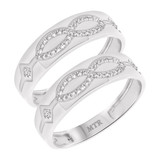 Photo of Luca 1/4 ct tw. Diamond Same Sex Mens Band Set 14K White Gold [WM247W]