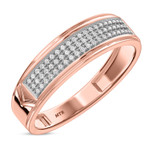 Photo of Gracie 1/3 ct tw. Diamond Wedding Band Set 10K Rose Gold [BT414RM]
