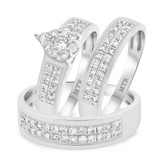 Photo of Jay 1 ct tw. Diamond Pear Cluster Trio Set 14K White Gold [BT250W-C000]