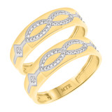 Photo of Luca 1/4 ct tw. Diamond Same Sex Mens Band Set 14K Yellow Gold [WM247Y]