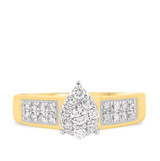 Photo of Jay 1 ct tw. Diamond Pear Cluster Trio Set 10K Yellow Gold [BT250YE-C000]