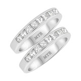 Photo of Ami 1 3/4 ct tw. Diamond Same Sex Ladies Band Set 10K White Gold [WL359W]