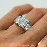 Photo of River 1 ct tw. Princess Cluster Engagement Ring 14K Rose Gold [BT248RE-C000]