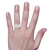 Photo of River 1 ct tw. Diamond Princess Cluster Engagement Ring 10K White Gold [BT248WE-C000] [HT]