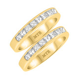 Photo of Ami 1 3/4 ct tw. Diamond Same Sex Ladies Band Set 10K Yellow Gold [WL359Y]