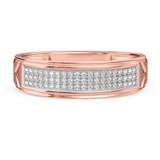 Photo of Gracie 1/5 ct tw. Diamond Mens Band 14K Rose Gold [BT414RM]