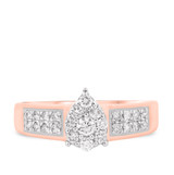 Photo of Jay 3/8 ct tw. Diamond Pear Cluster Engagement Ring 10K Rose Gold [BT250RE-C000]