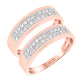 Photo of Jay 2/3 ct tw. Diamond Same Sex Mens Band Set 10K Rose Gold [WM250R]