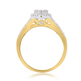 Photo of Amir 1 1/2 ct tw. Diamond Fancy Cluster Trio Set 14K Yellow Gold [BT251YE-C000]