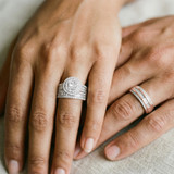 Photo of Weston 1 1/2 ct tw. Diamond Fancy Cluster Trio Set 10K Rose Gold [BT253R-C000]