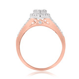 Photo of Amir 1/2 ct tw. Diamond Heart Cluster Engagement Ring 10K Rose Gold [BT251RE-C000]