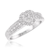 Photo of Amir 1/2 ct tw. Diamond Heart Cluster Engagement Ring 10K White Gold [BT251WE-C000]