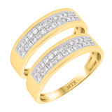 Photo of Jay 2/3 ct tw. Diamond Same Sex Mens Band Set 10K Yellow Gold [WM250Y]