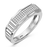Photo of Kalila 1/4 ct tw. Diamond Wedding Band Set 10K White Gold [BT416WM]