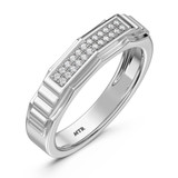 Photo of Kalila 1/4 ct tw. Diamond Wedding Band Set 14K White Gold [BT416WL]