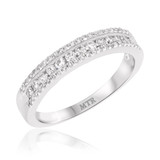 Photo of Amir 1 1/4 ct tw. Diamond Same Sex Mens Band Set 10K White Gold [BT251WM]