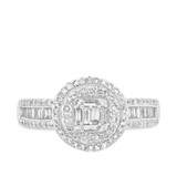 Photo of Weston 3/4 ct tw. Diamond Round Cluster Engagement Ring 10K White Gold [BT253WE-C000]