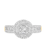 Photo of Weston 3/4 ct tw. Diamond Round Cluster Engagement Ring 10K Yellow Gold [BT253YE-C000]