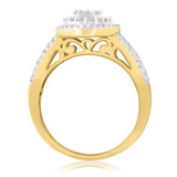 Photo of Weston 3/4 ct tw. Diamond Round Cluster Engagement Ring 10K Yellow Gold [BT253YE-C000]