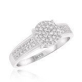 Photo of Otto 3/4 ct tw. Diamond Round Cluster Trio Set 10K White Gold [BT254WE-C000]