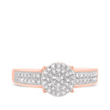 Photo of Otto 1/3 ct tw. Diamond Round Cluster Engagement Ring 10K Rose Gold [BT254RE-C000]