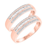 Photo of Weston 2/3 ct tw. Diamond Same Sex Mens Band Set 14K Rose Gold [WM253R]